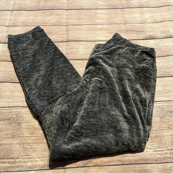 Gray Soft Velveteen Lounge Athleisure Sweat Pants, Size Xl / Juniors 15 - 17 - Picture 5 of 5